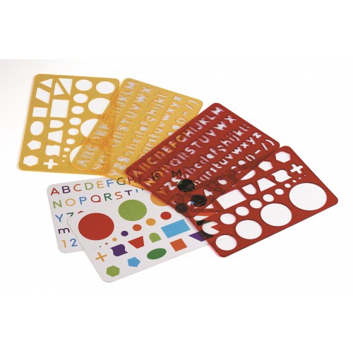 Alpha / Numbers / Shapes Stencils Set