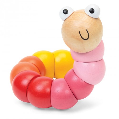 Wooden Jointed Worms Boy & Girl (2pce)