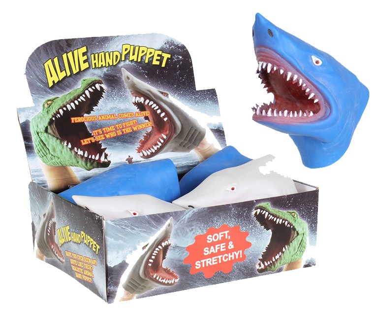 plastic shark puppet