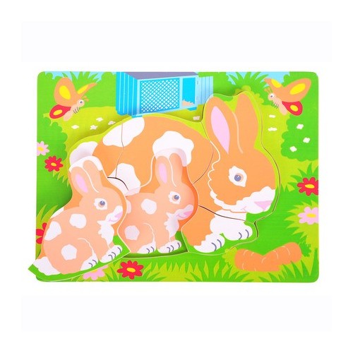 Chunky Puzzle Rabbit and Kitten