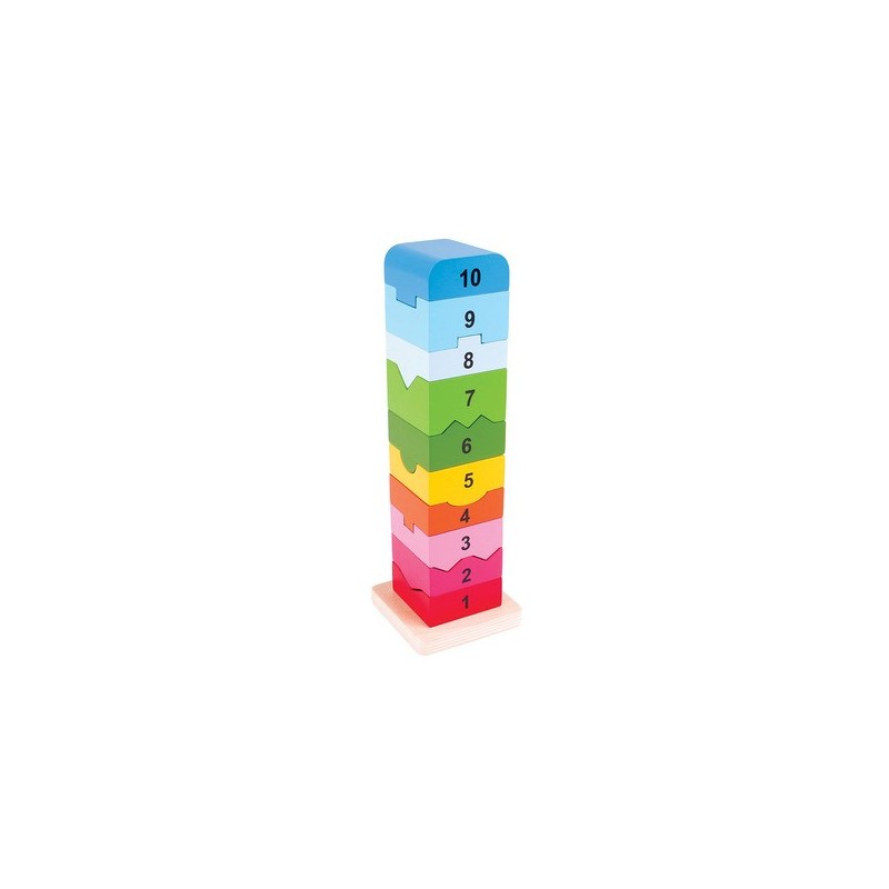 Wooden Number Stacking Tower
