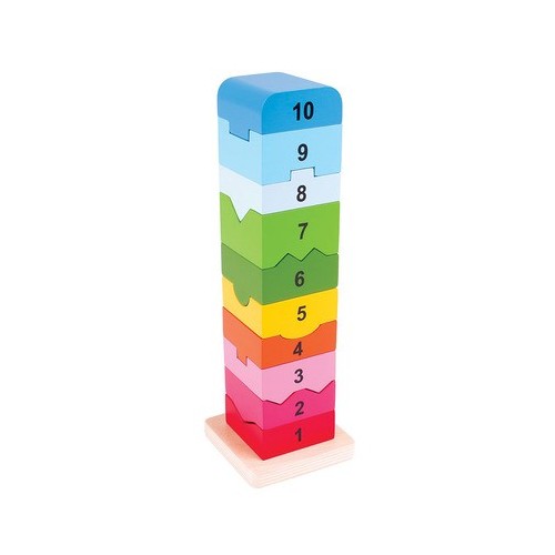 Wooden Number Tower