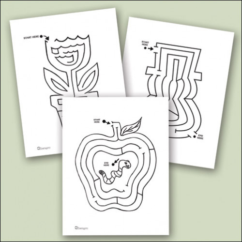 Raised Line Seasonal Mazes Set