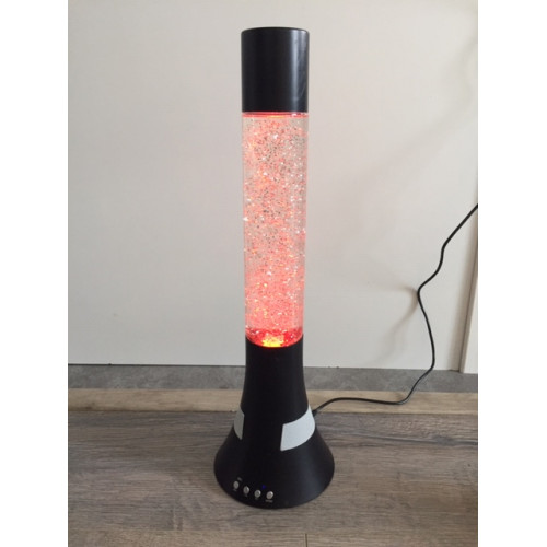 14.5" Silver Glitter Lamp Speaker