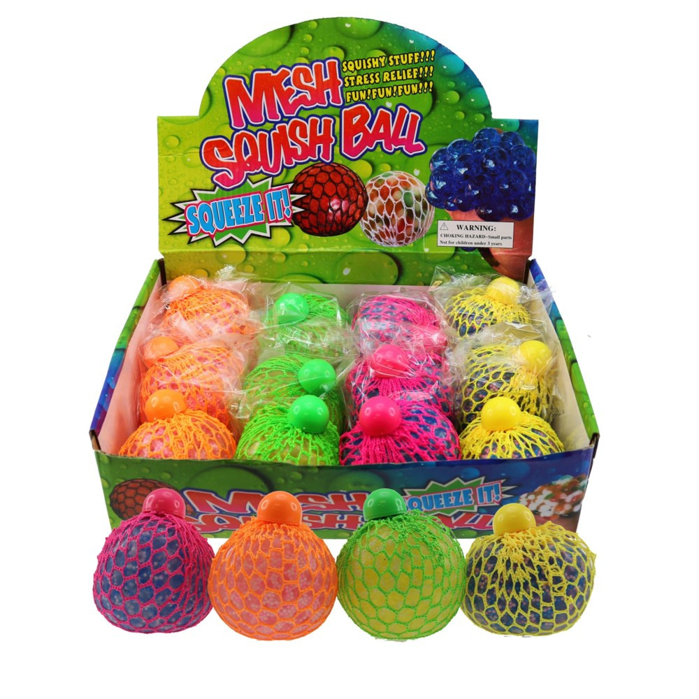 neon mesh squishy ball