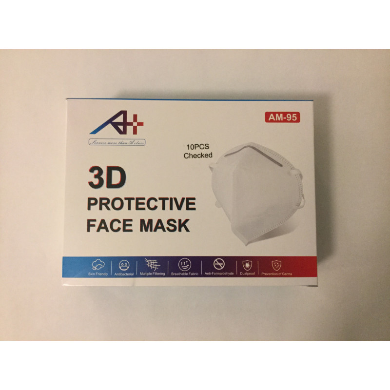 KN95 Disposable Protective Face Mask Case of 10