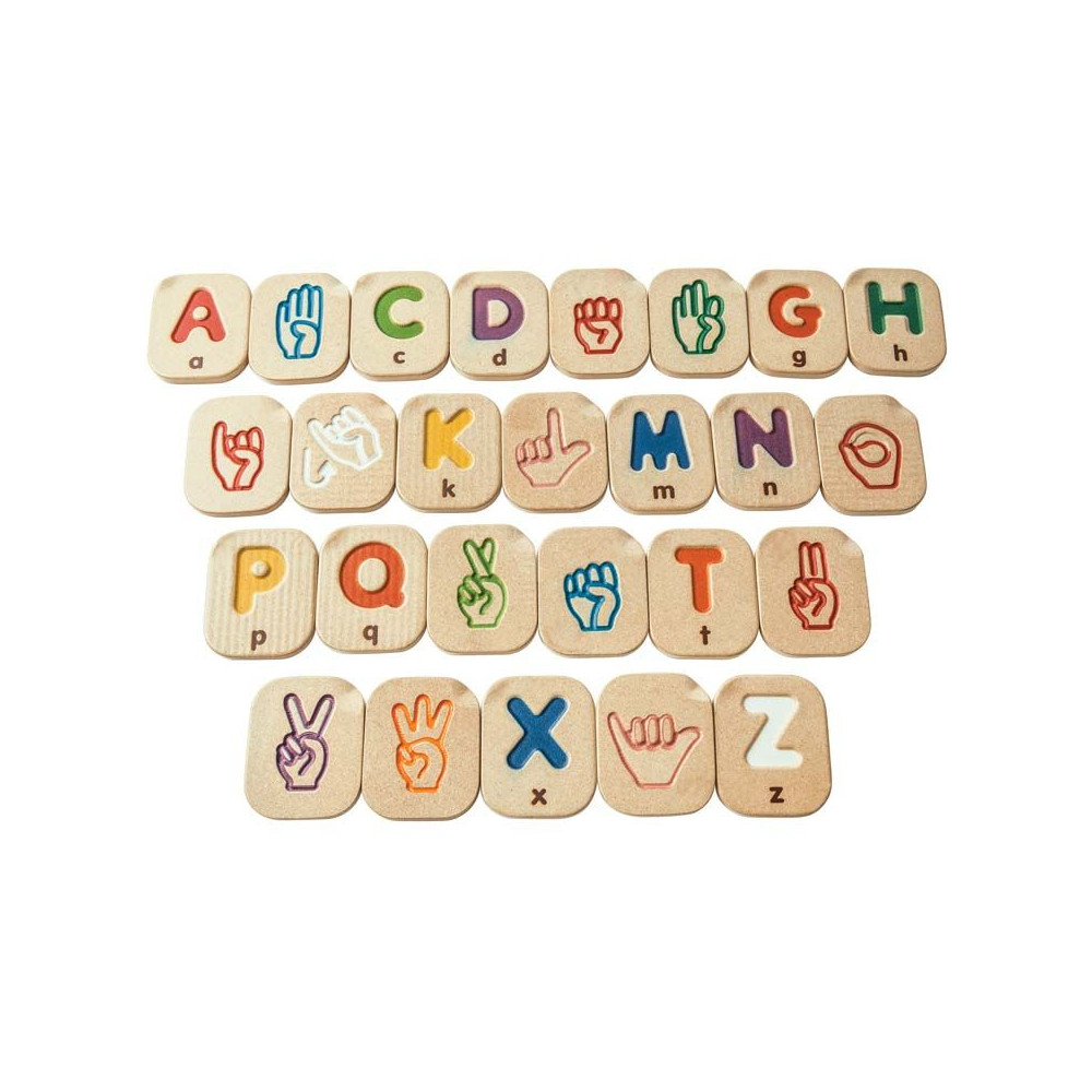 plan toys hand sign alphabet