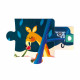 Janods-Tactile Puzzle ' Jungle Surprise' 20pcs