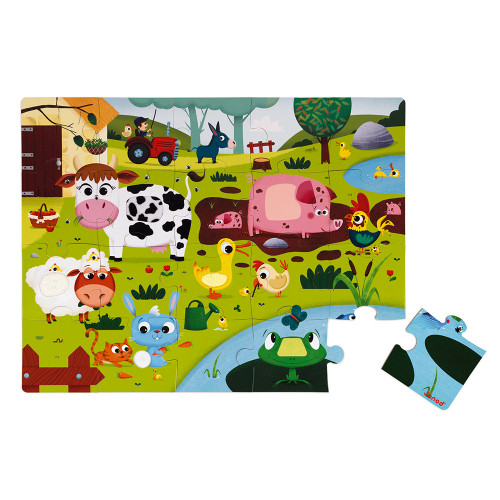 Janods-Tactile Puzzle ' Farm Animals' 20pcs