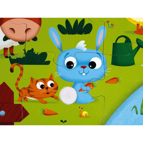 Janods-Tactile Puzzle ' Farm Animals' 20pcs