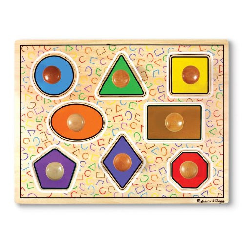 Geometric Shapes Lg Peg Puzzle