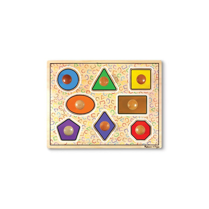 Geometric Shapes Lg Peg Puzzle
