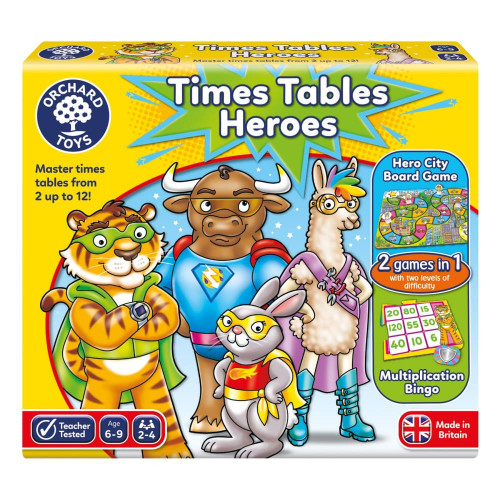 Times Tables Heroes Tables Math Game -Orchard Toys