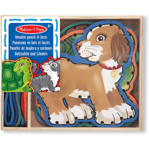 Wooden Panels & Laces  Pets - Melissa & Doug