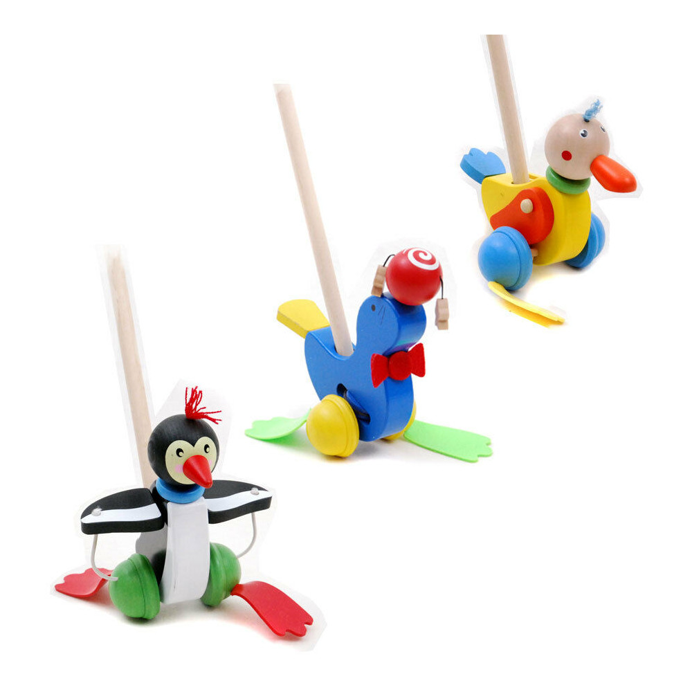 Wooden Push Along Toy Animal