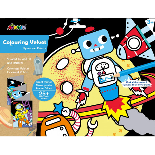 Velvet Coloring Giant Posters Space & Robot - Avenir