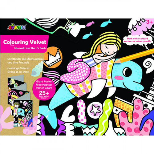 Velvet Coloring Giant Posters Mermaid - Avenir