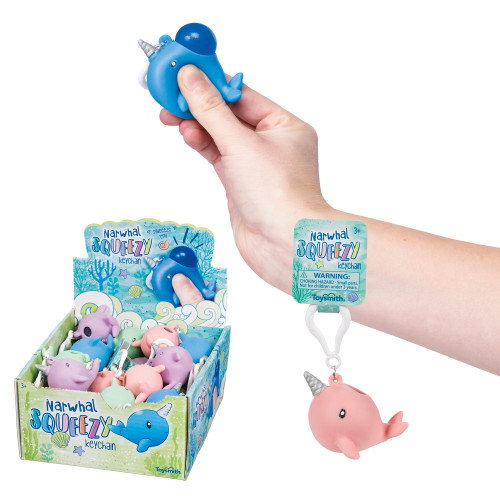 Narwhal Squish-N-Poo Keychain