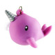 Narwhal Squish-N-Poo Keychain
