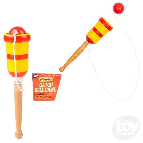 Wooden Catch Ball Game 7.5"