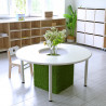 Emmanuele Round White Table with Hole - Beleduc