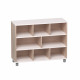 846037 PALERMO CLOSED BACK 8-CUBE 3-LAYER WODDEN SHELF - Beleduc