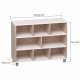 846037 PALERMO CLOSED BACK 8-CUBE 3-LAYER WODDEN SHELF - Beleduc