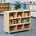 PALERMO CLOSED BACK 8-CUBE 3-LAYER WODDEN SHELF - Beleduc