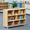PALERMO CLOSED BACK 8-CUBE 3-LAYER WODDEN SHELF - Beleduc