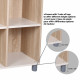 846037 PALERMO CLOSED BACK 8-CUBE 3-LAYER WODDEN SHELF - Beleduc